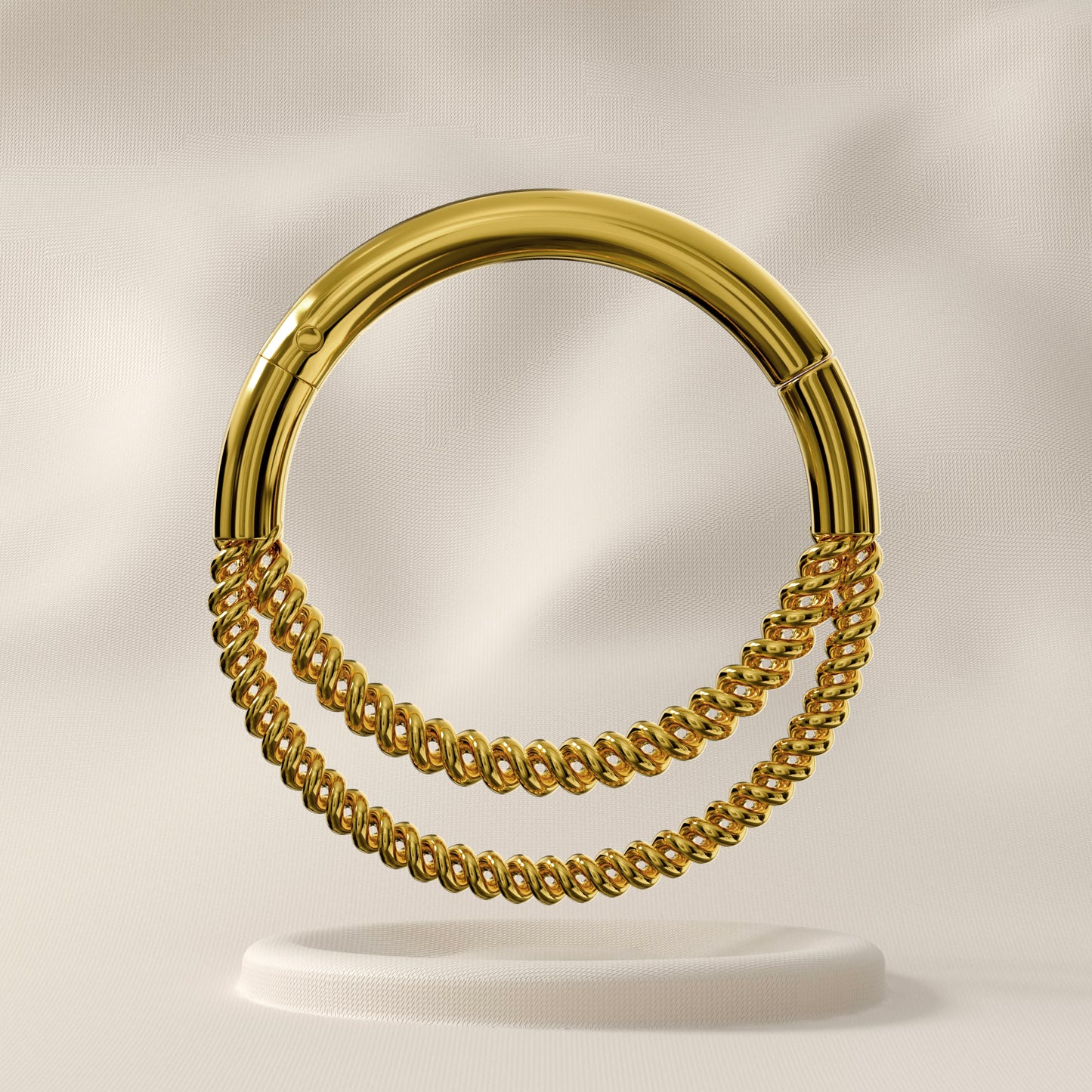 Nightshade - Sterling Silver Double Twist Hoop