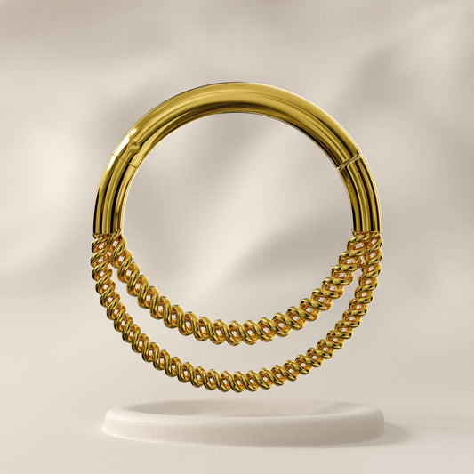 Nightshade - Sterling Silver Double Twist Hoop