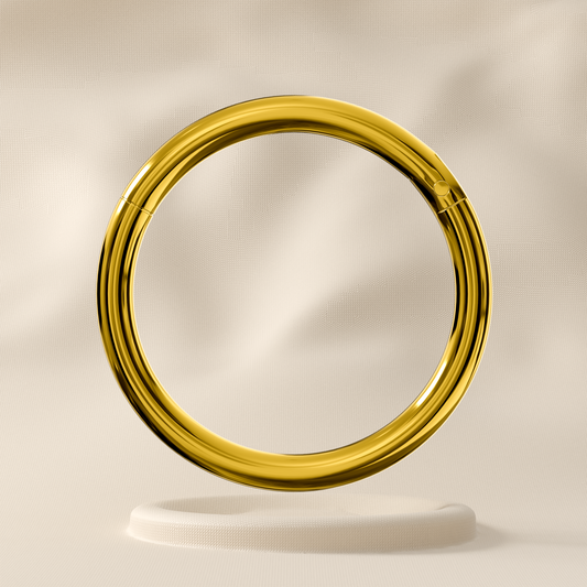 Clover - 14K Gold Classic Hoop