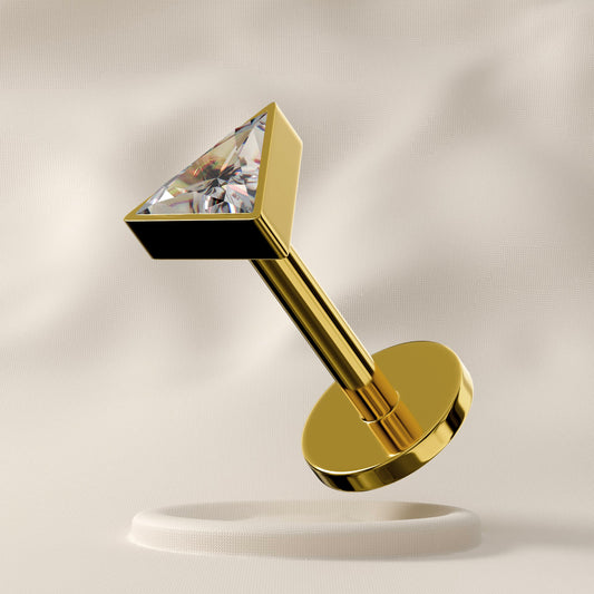 Alpen - Titanium Triangle Jewelled Stud