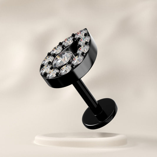 Freesia - Titanium Tear Drop Stud