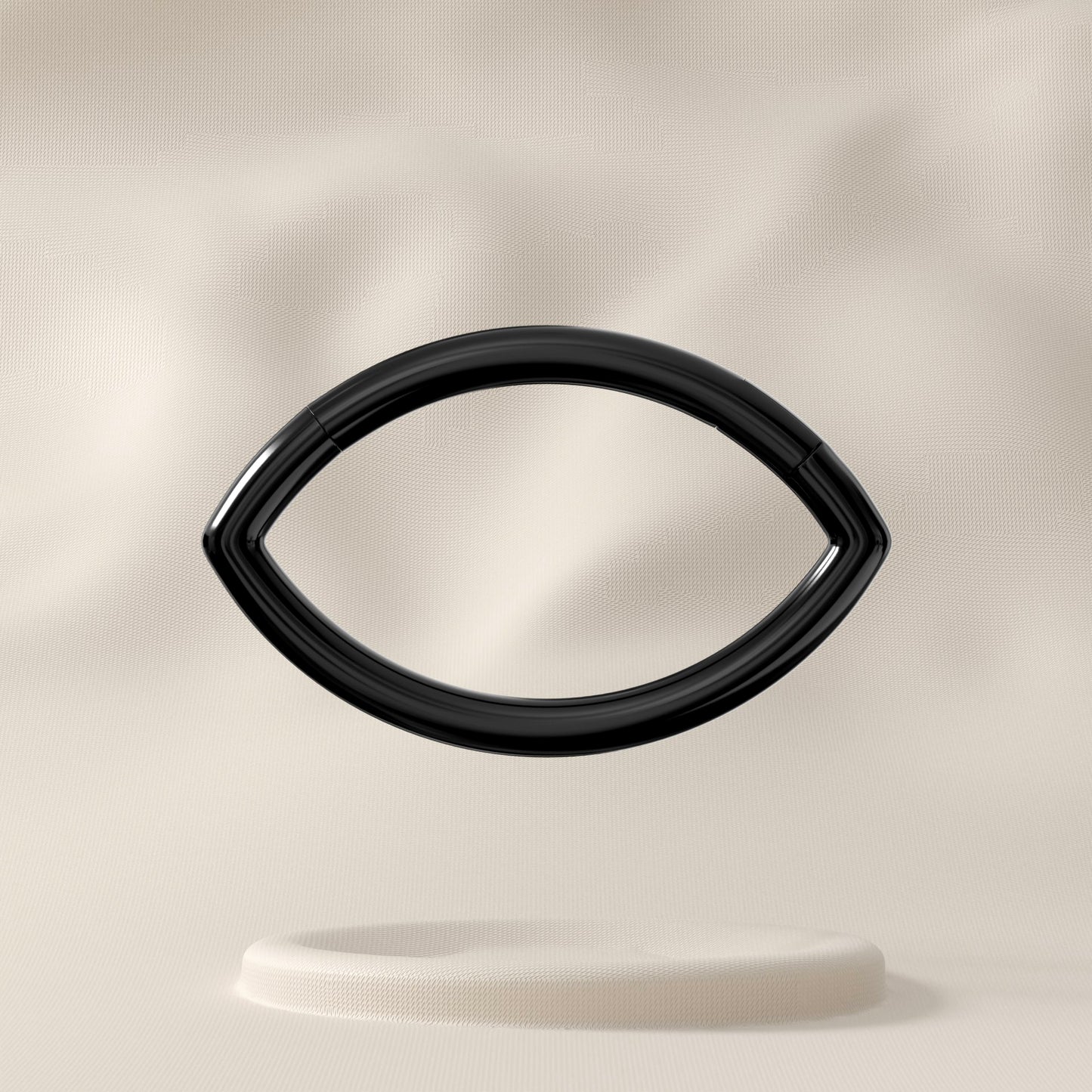 Mahogany - Surgical Steel Plain Oval Hoop