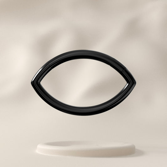 Mahogany - Surgical Steel Plain Oval Hoop