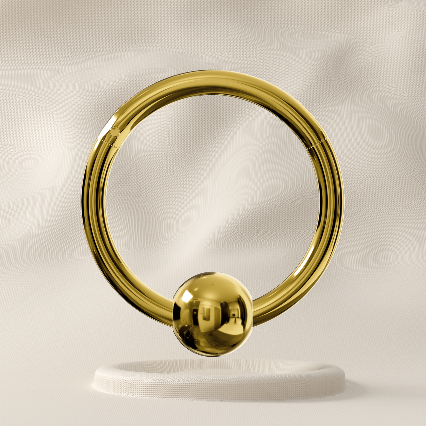 Blossom - Sterling Silver Plain Ball Hoop