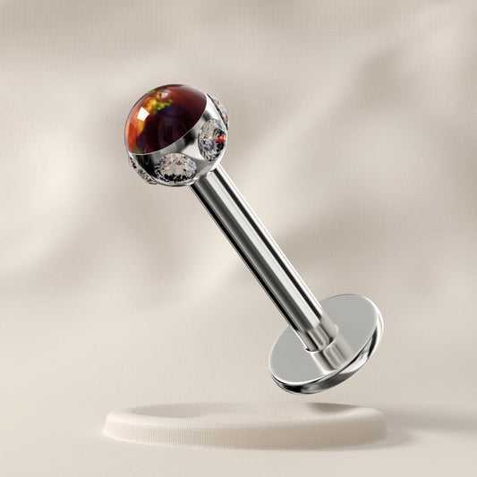 Vinca - Surgical Steel Opal Jewelled Stud