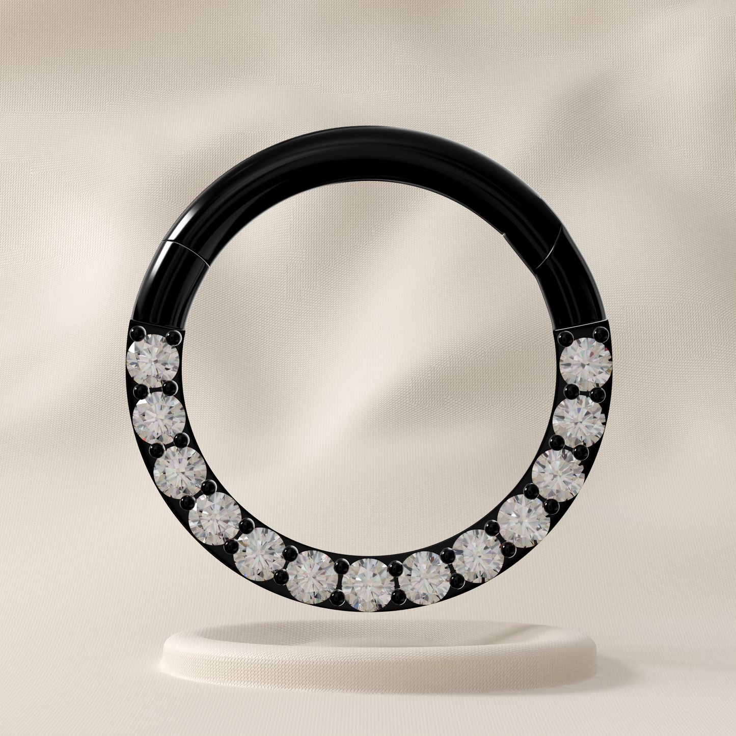 Redwood - Titanium Pavé Crystal Hoop
