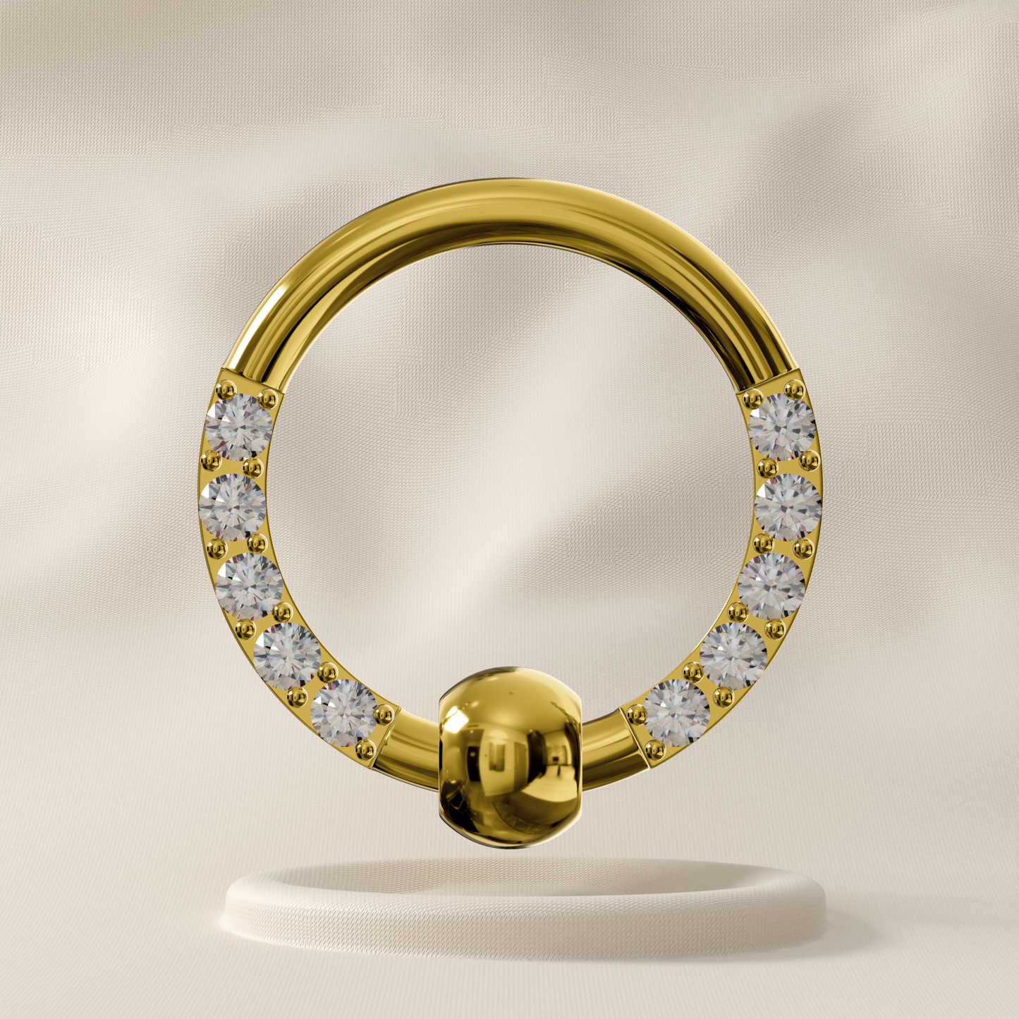 Marigold - Surgical Steel Jewelled Hoop