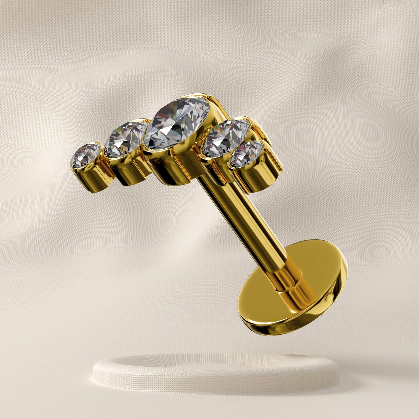 Holly - Titanium Five Jewelled Stud