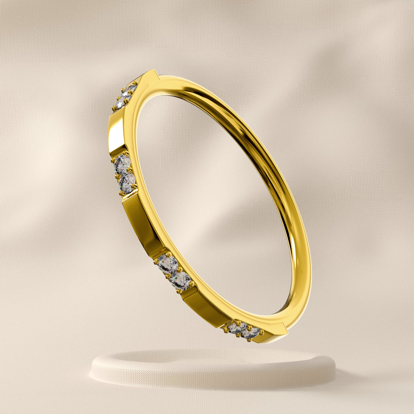 Maple - Surgical Steel Double Jewelled Hoop