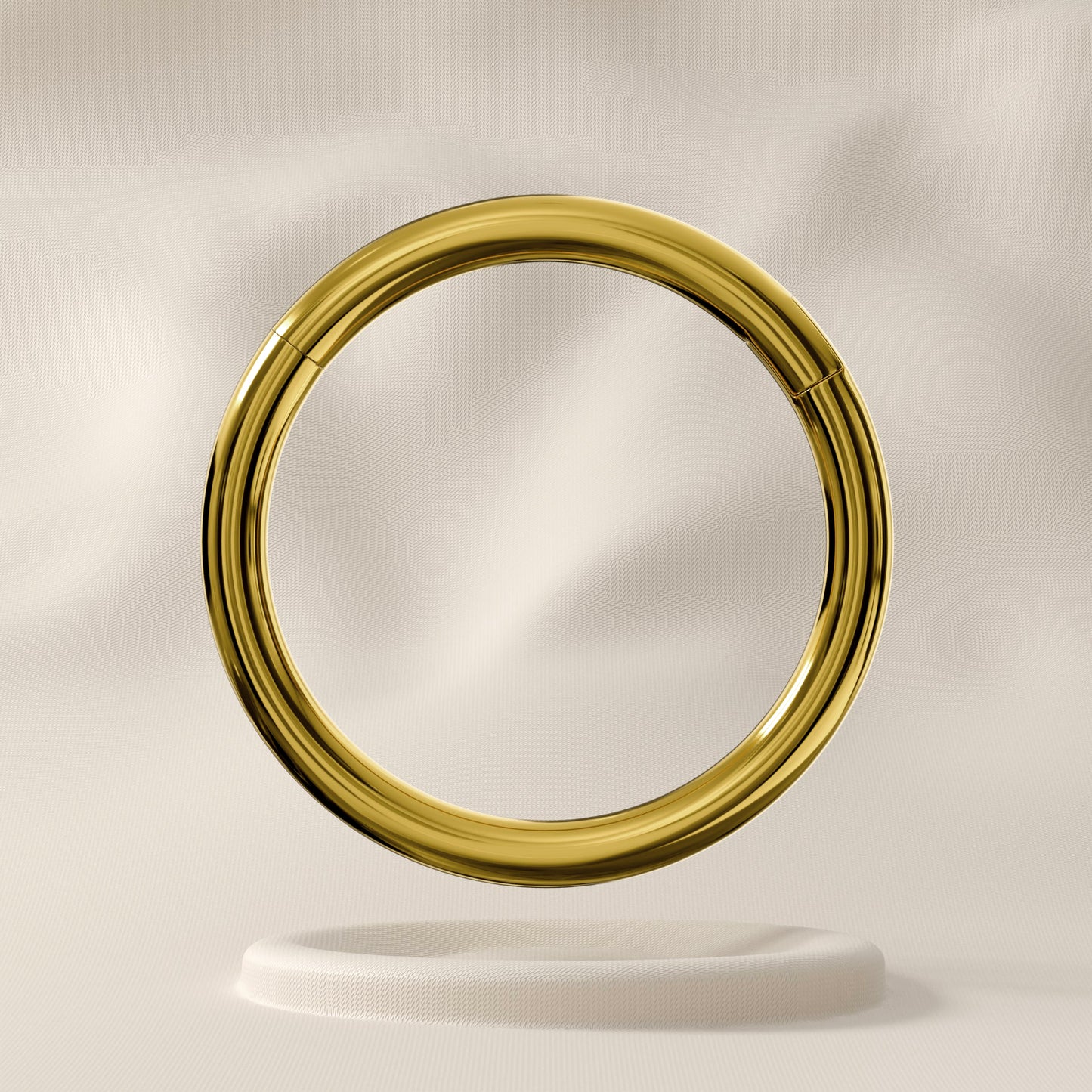 Fern - Sterling Silver Plain Hoop