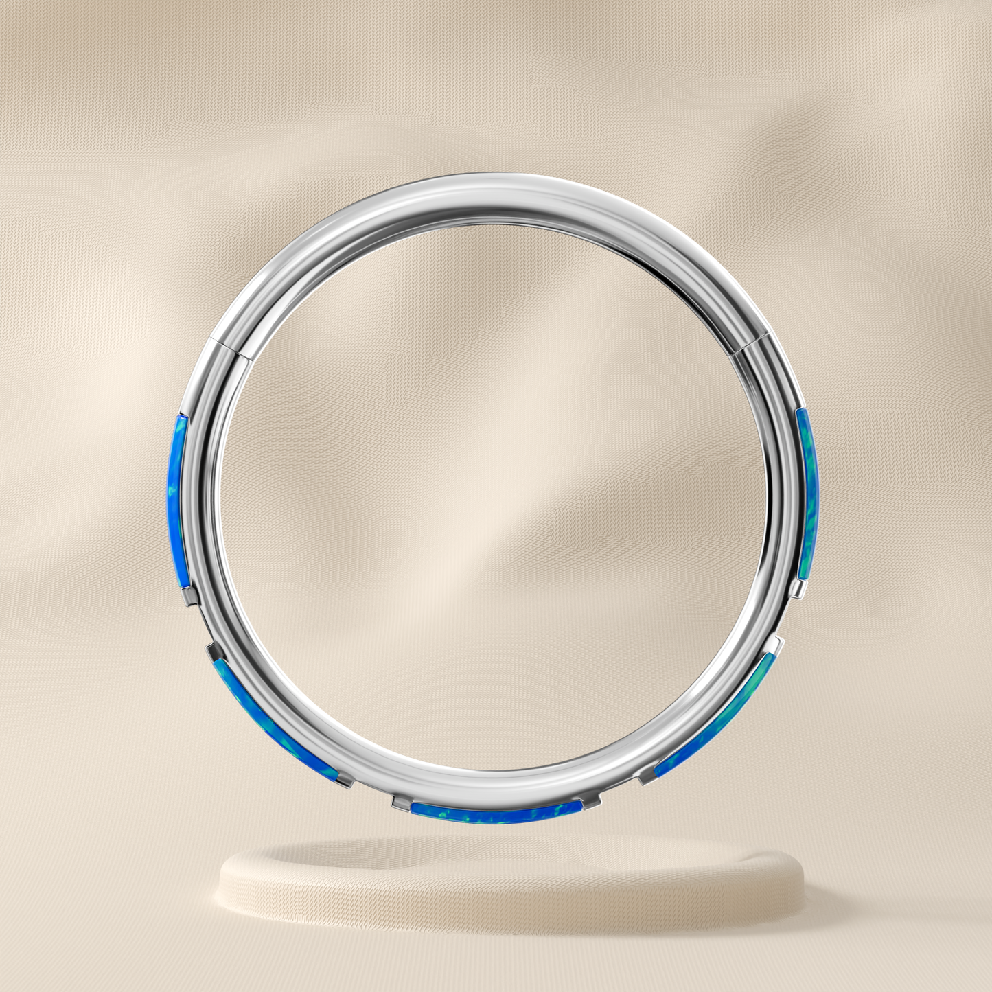 Olive - Surgical Steel Opal Jewelled Hoop