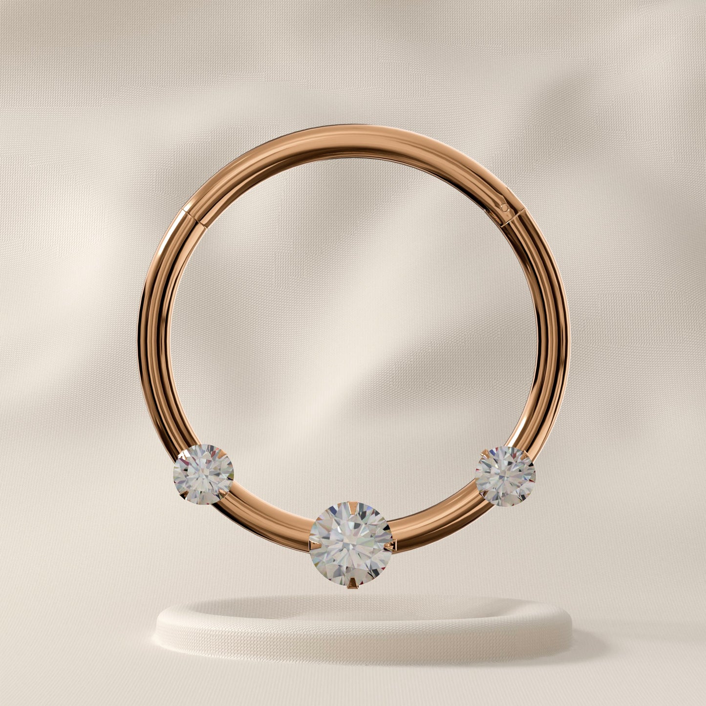 Jasmine - Sterling Silver Jewelled Hoop