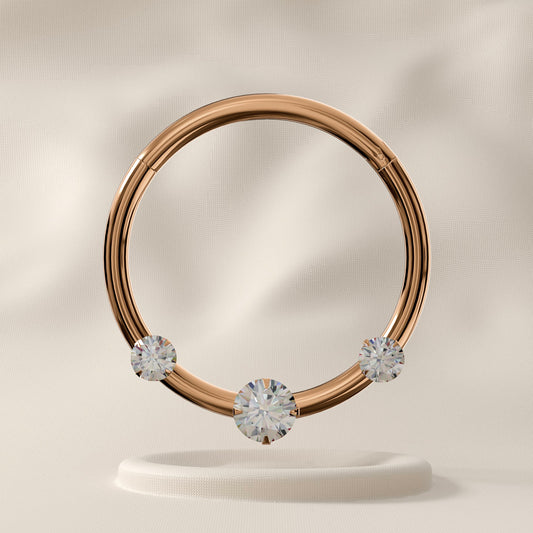 Jasmine - Sterling Silver Jewelled Hoop