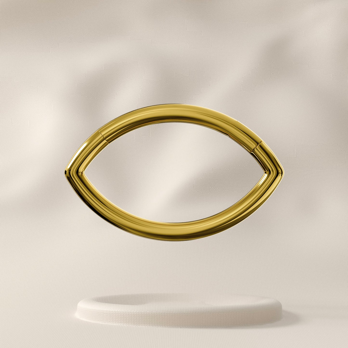 Mahogany - Surgical Steel Plain Oval Hoop