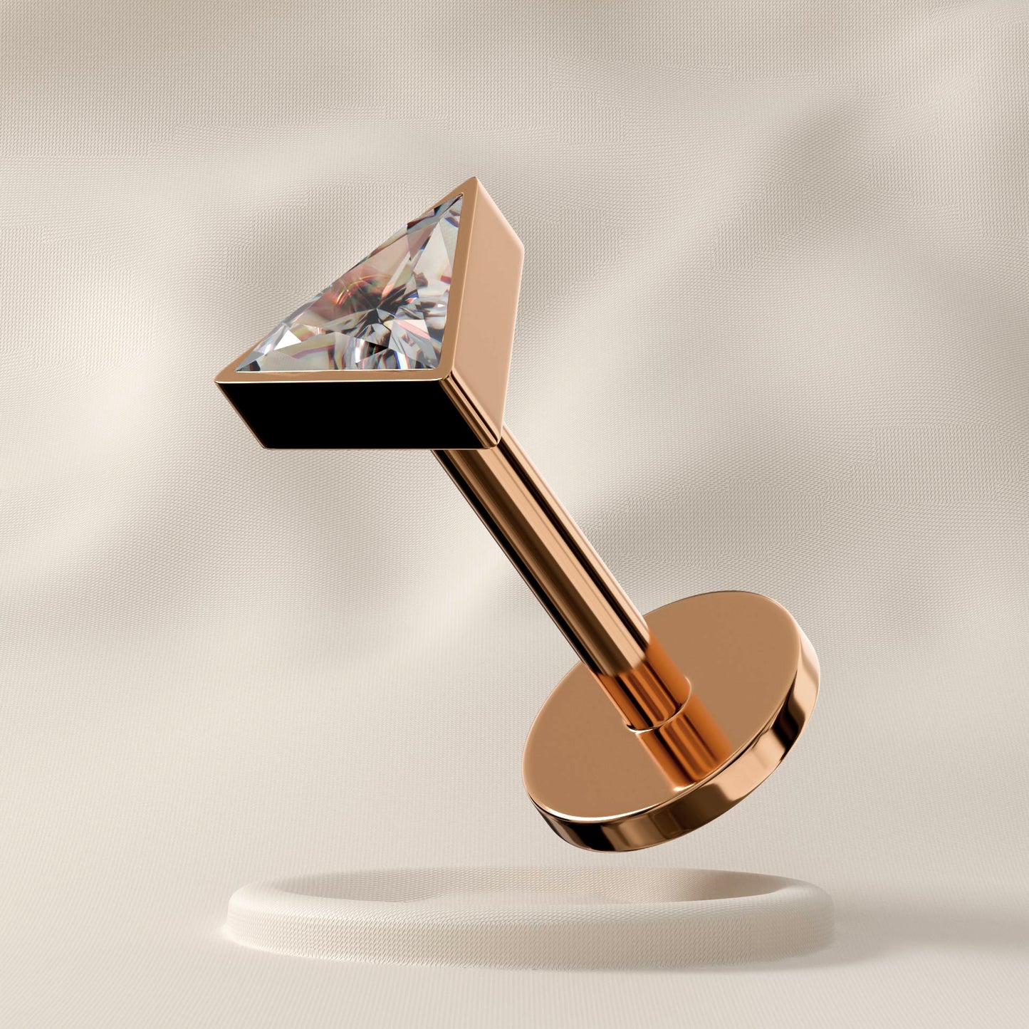 Alpen - Titanium Triangle Jewelled Stud