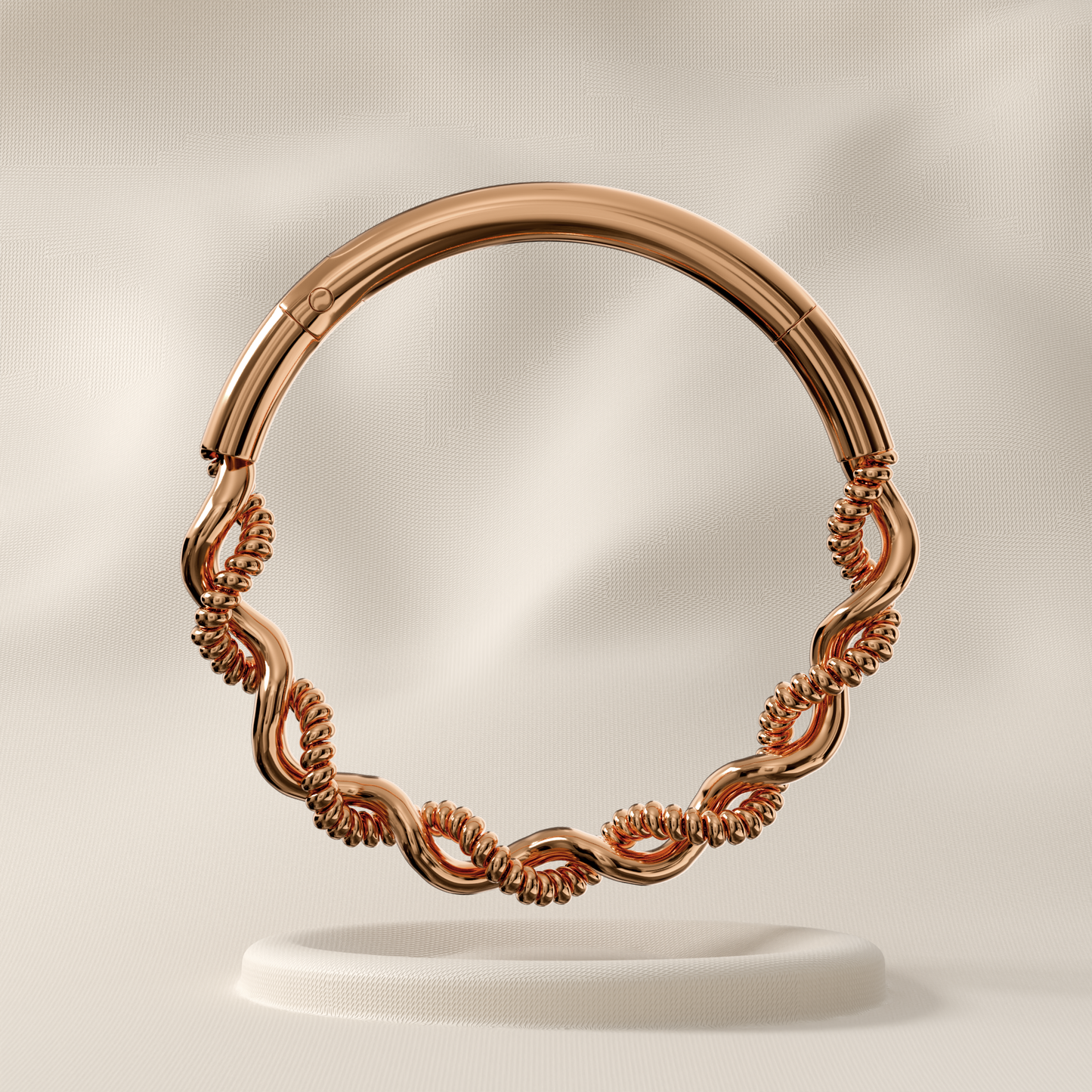 Sundrop - Sterling Silver Twist Hoop