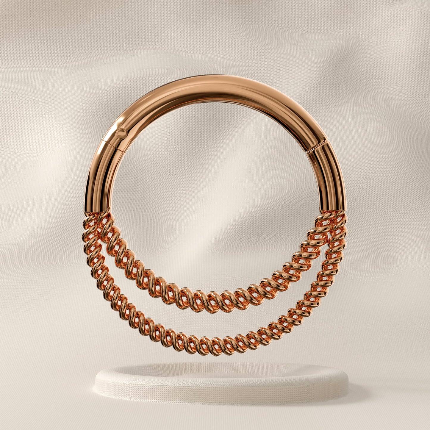 Nightshade - Sterling Silver Double Twist Hoop