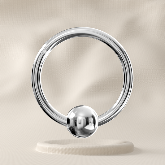 Blossom - Sterling Silver Plain Ball Hoop