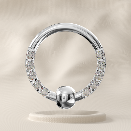 Marigold - Surgical Steel Jewelled Hoop