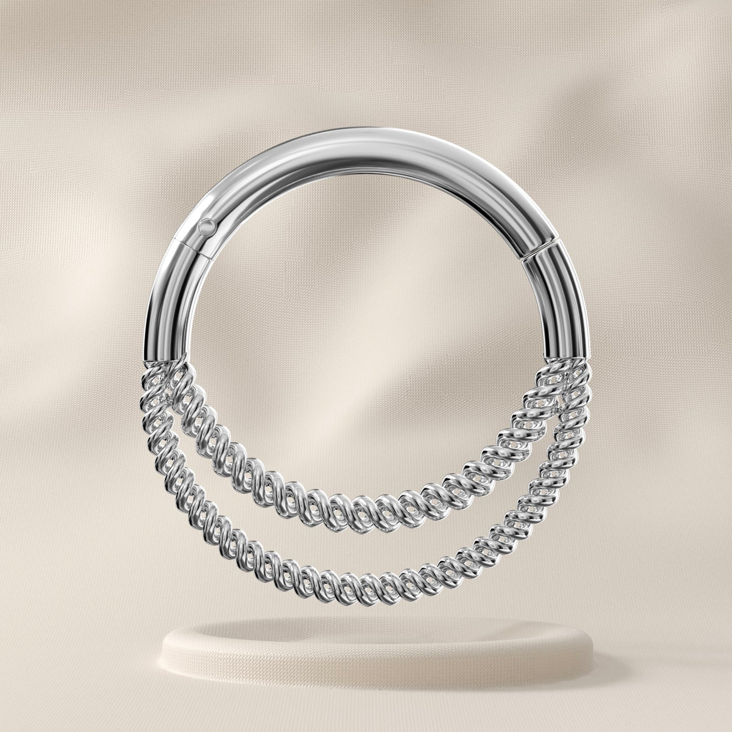 Nightshade - Sterling Silver Double Twist Hoop
