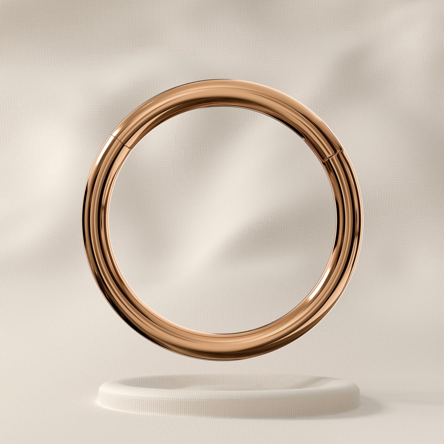 Fern - Sterling Silver Plain Hoop