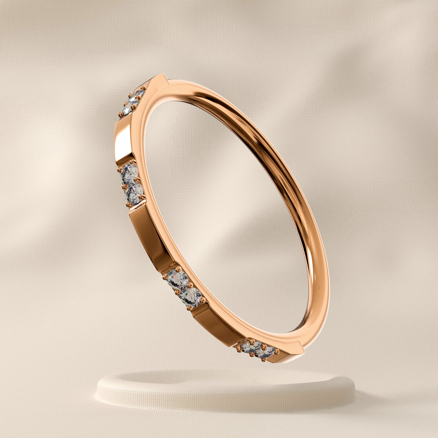 Maple - Surgical Steel Double Jewelled Hoop