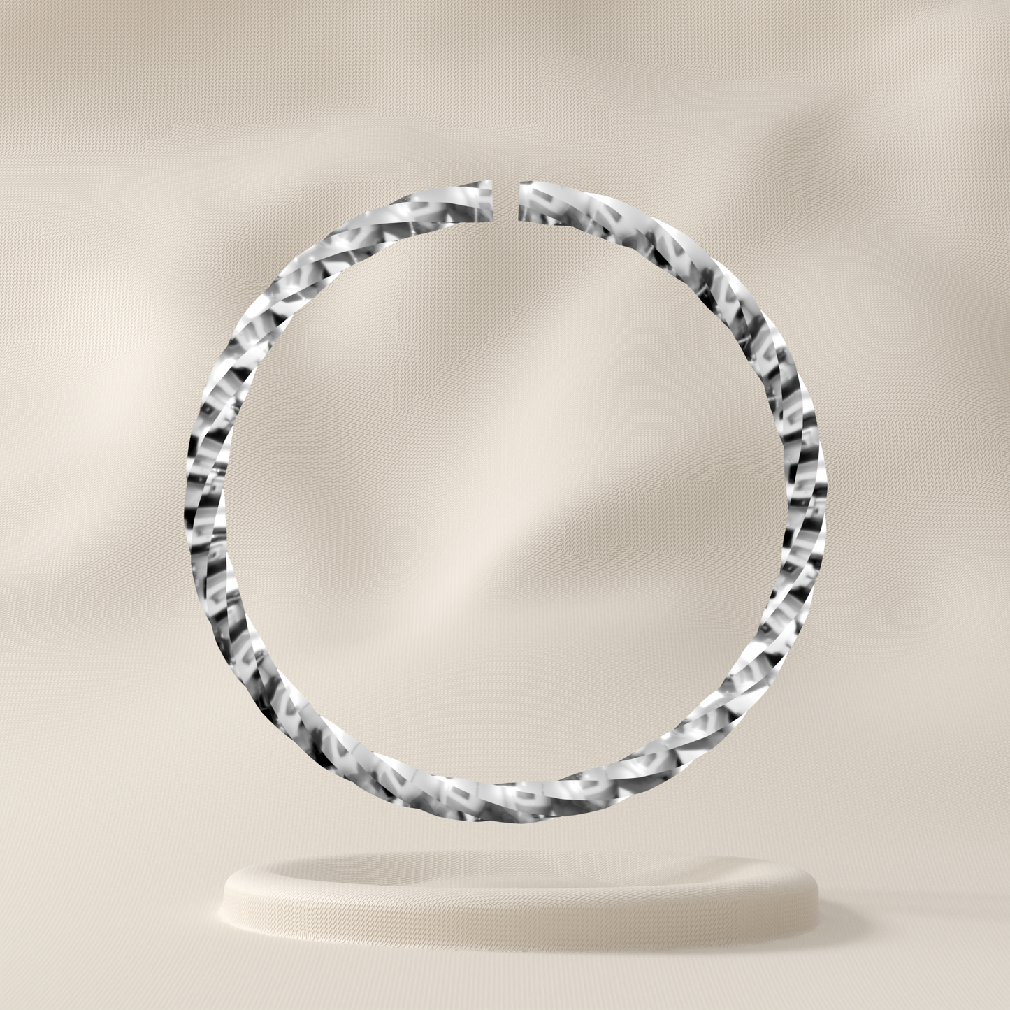Poppy - Sterling Silver Textured Nose Ring