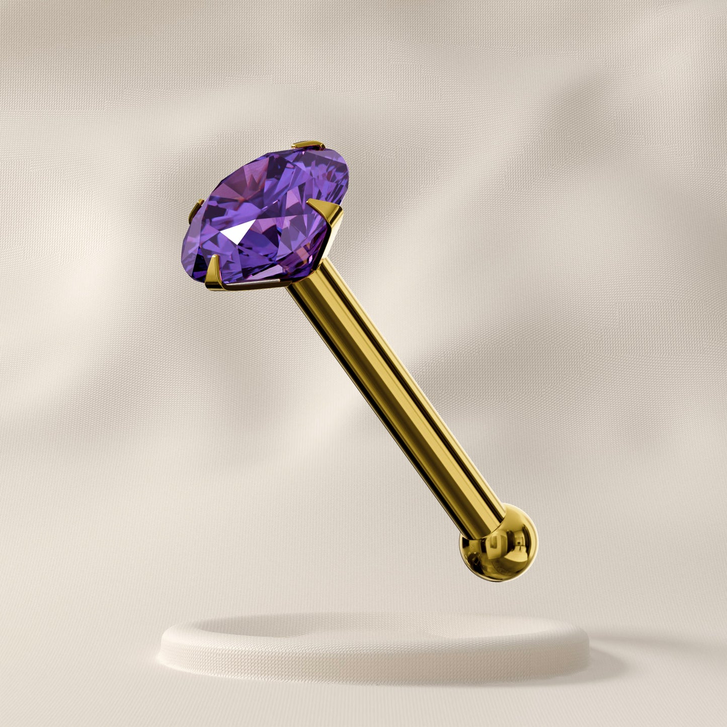 Periwinkle - 9K Gold Nose Stud