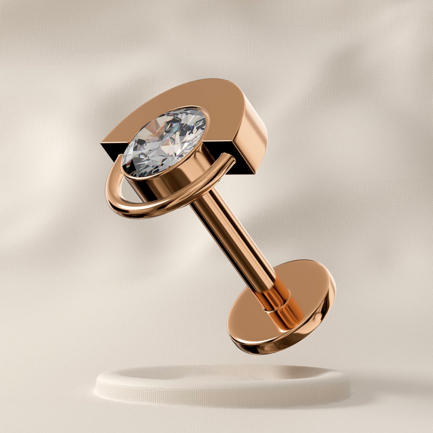 Feverfew - Titanium Jewelled Eyeball Stud