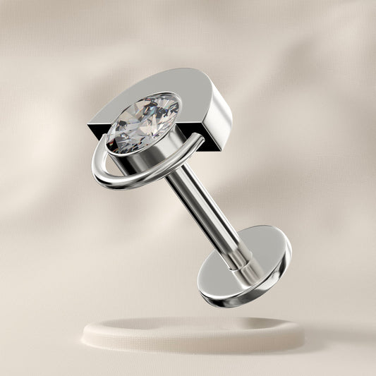 Feverfew - Titanium Jewelled Eyeball Stud
