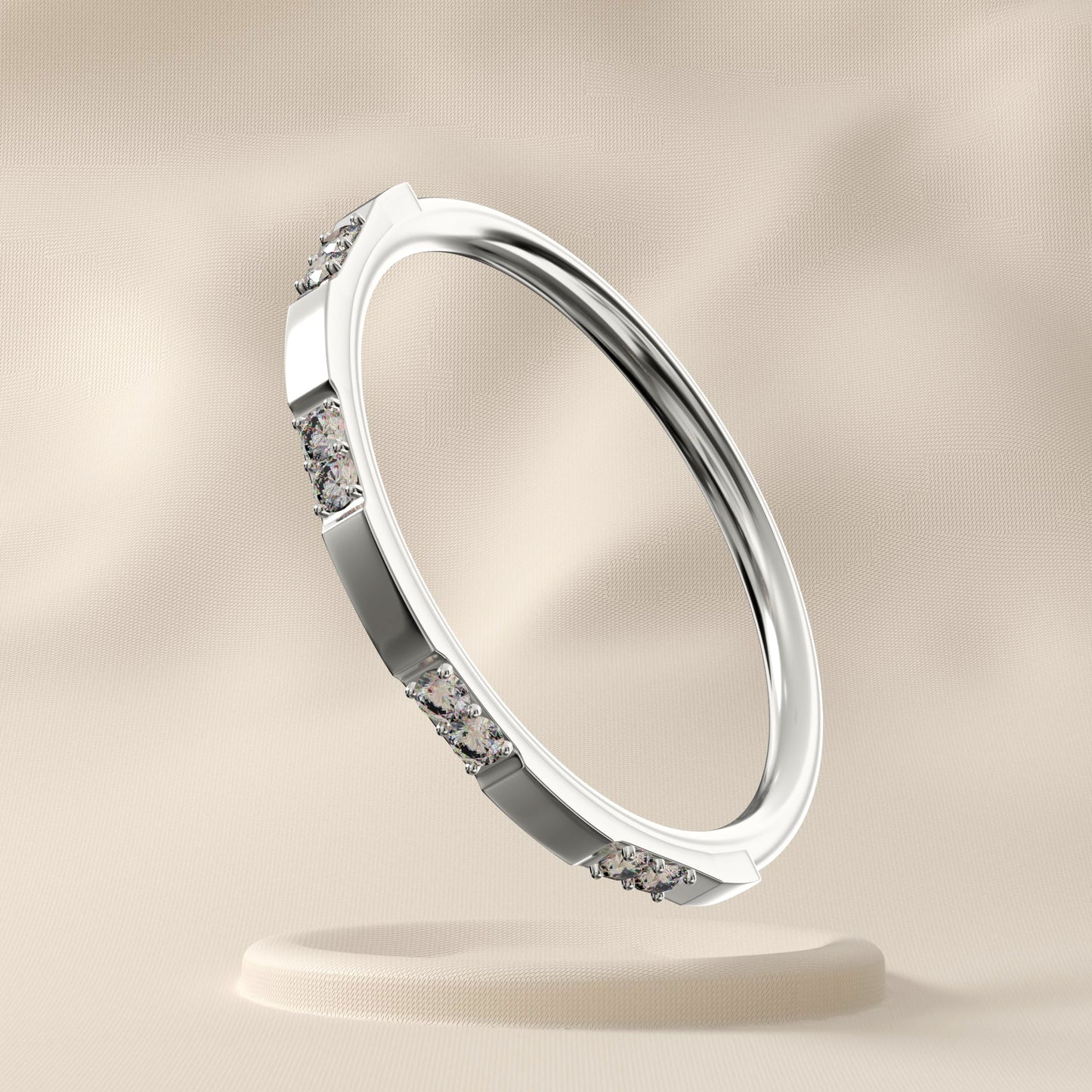 Maple - Surgical Steel Double Jewelled Hoop
