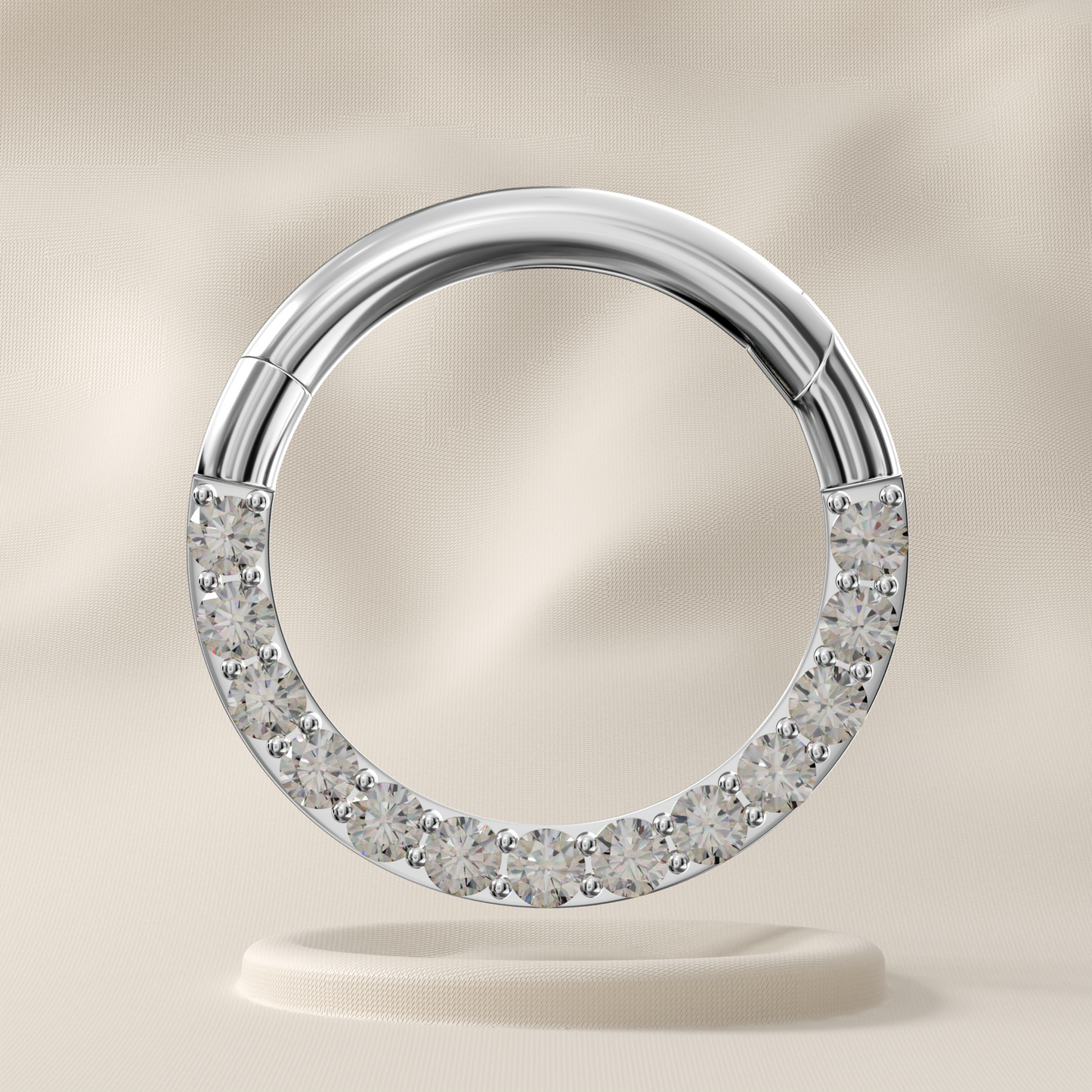 Redwood - Titanium Pavé Crystal Hoop