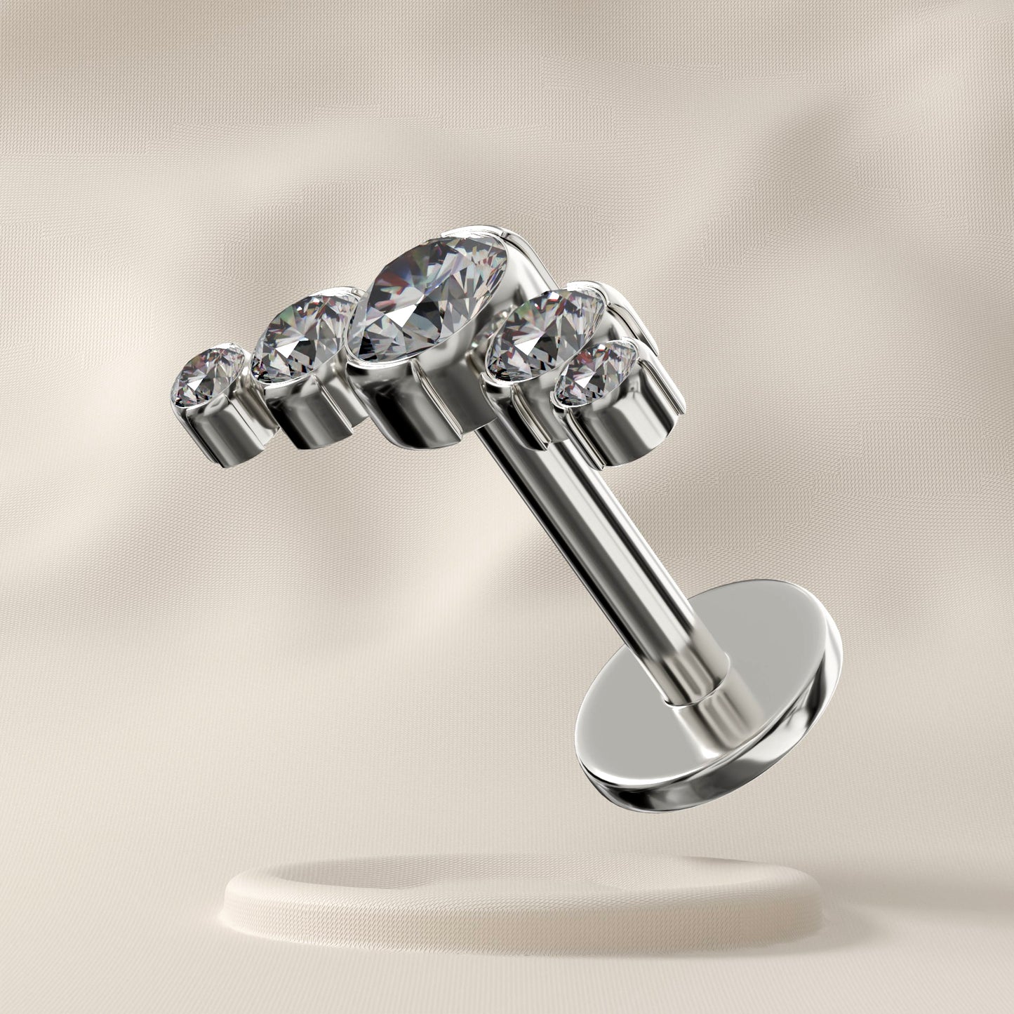Holly - Titanium Five Jewelled Stud