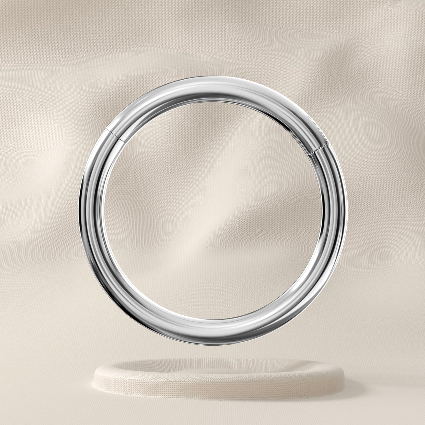 Fern - Sterling Silver Plain Hoop