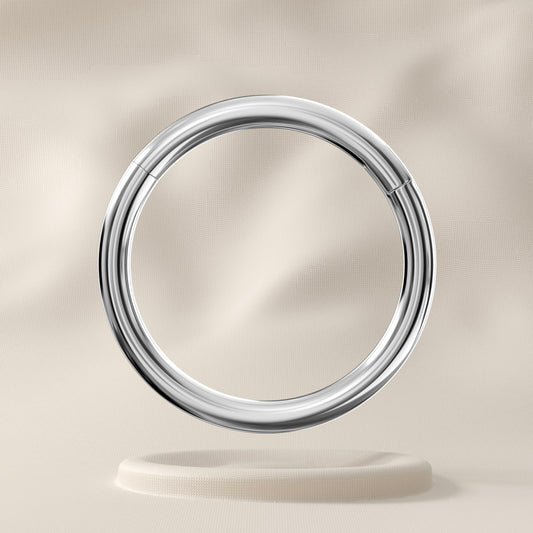 Fern - Sterling Silver Plain Hoop