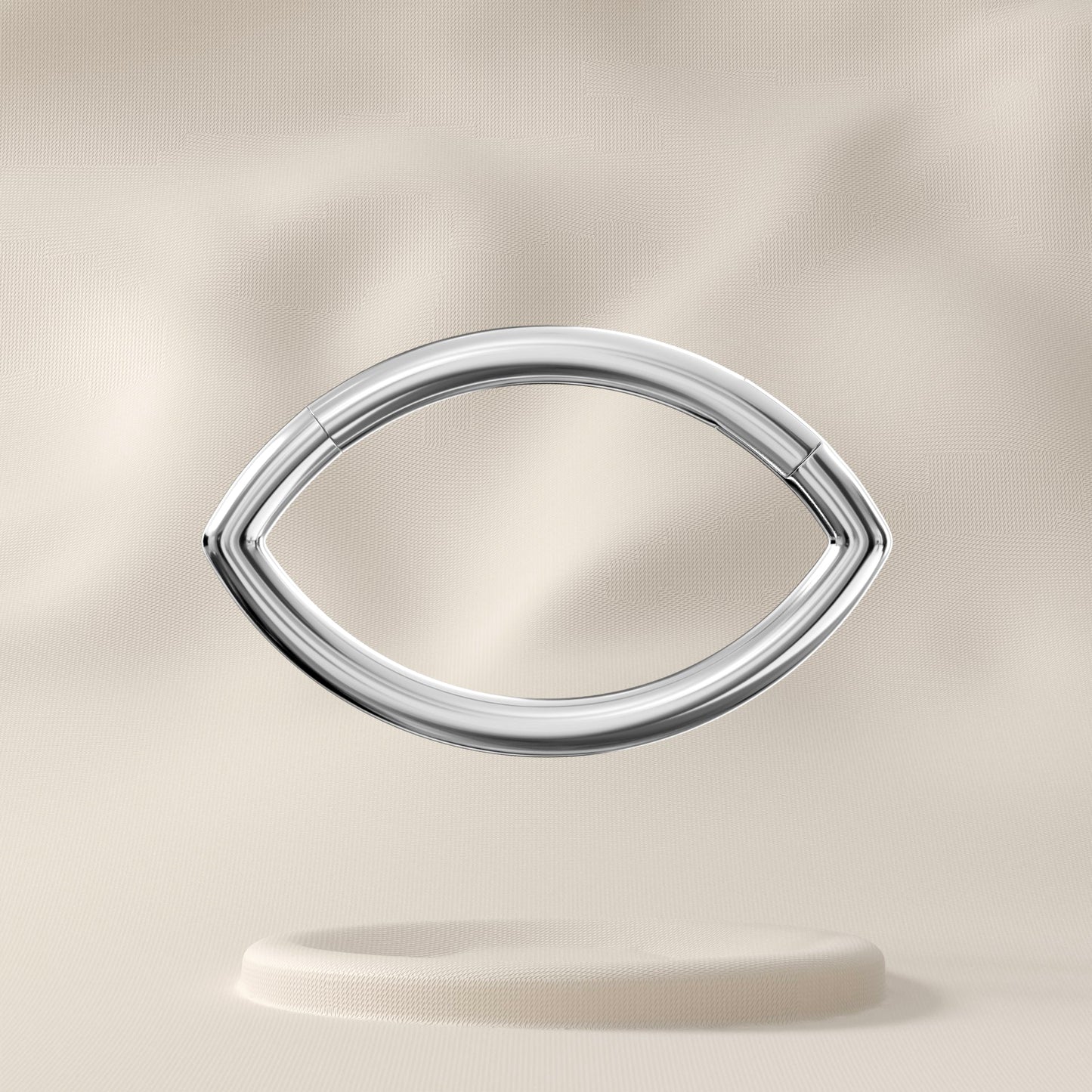 Mahogany - Surgical Steel Plain Oval Hoop