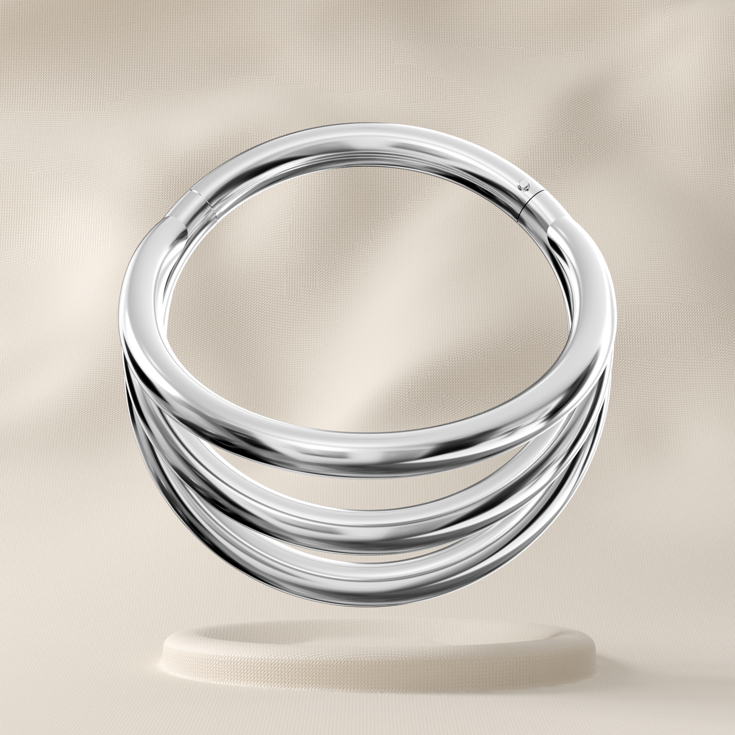 Sequoia - Surgical Steel Triple Stacked Hoop