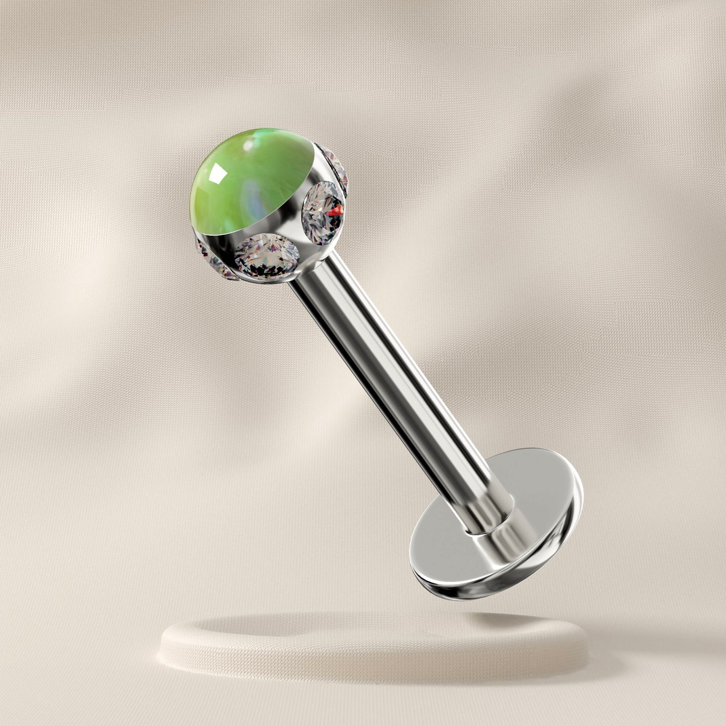 Vinca - Surgical Steel Opal Jewelled Stud