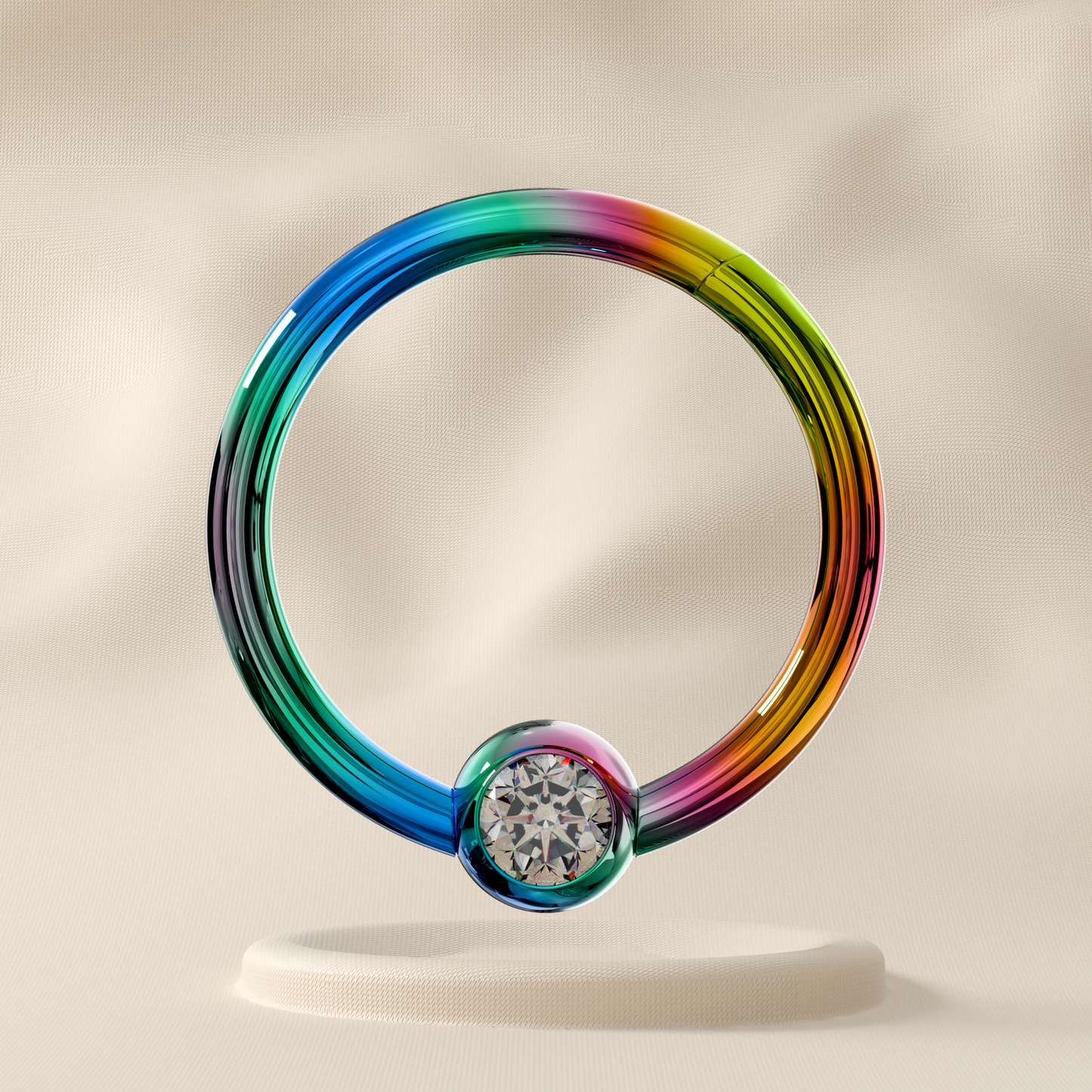 Rowan - Surgical Steel Jewelled Hoop