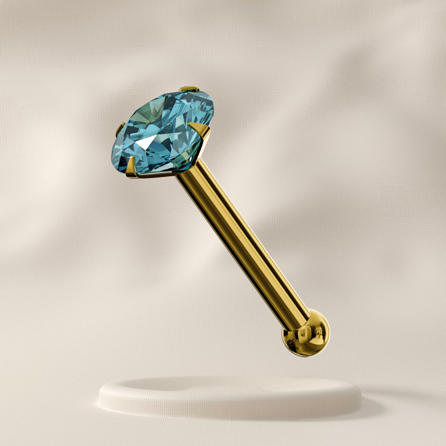 Periwinkle - 9K Gold Nose Stud