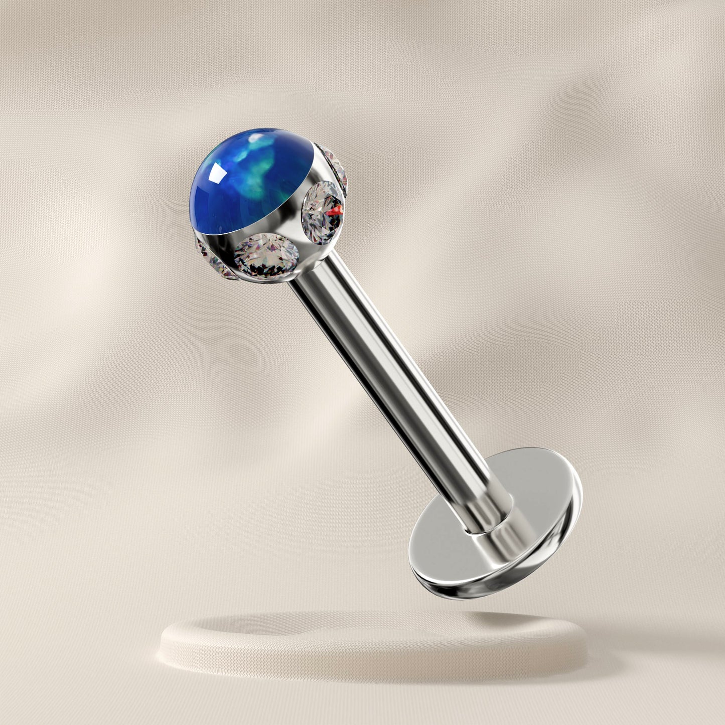 Vinca - Surgical Steel Opal Jewelled Stud
