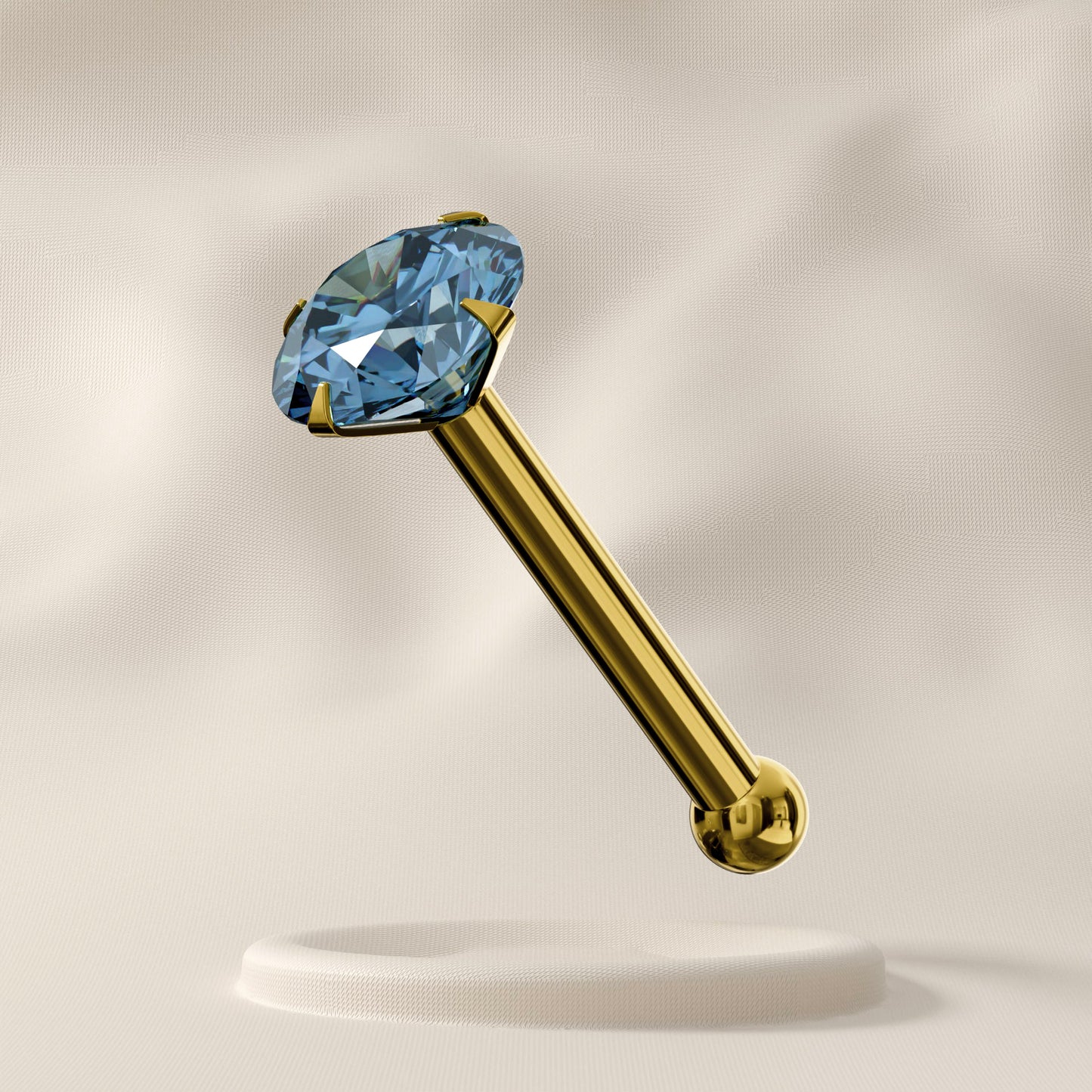 Periwinkle - 9K Gold Nose Stud