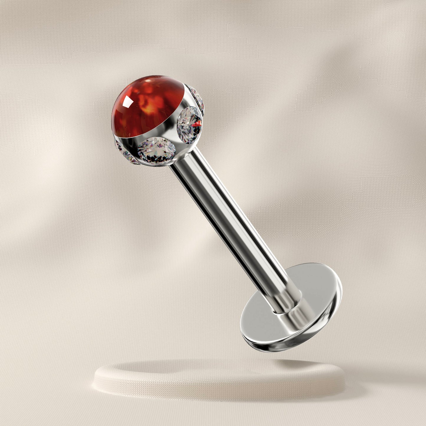Vinca - Surgical Steel Opal Jewelled Stud