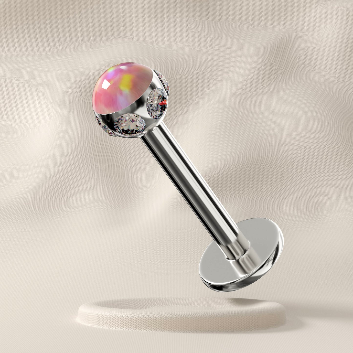 Vinca - Surgical Steel Opal Jewelled Stud