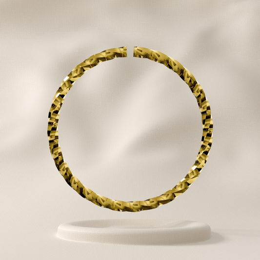 Poppy - Sterling Silver Textured Nose Ring