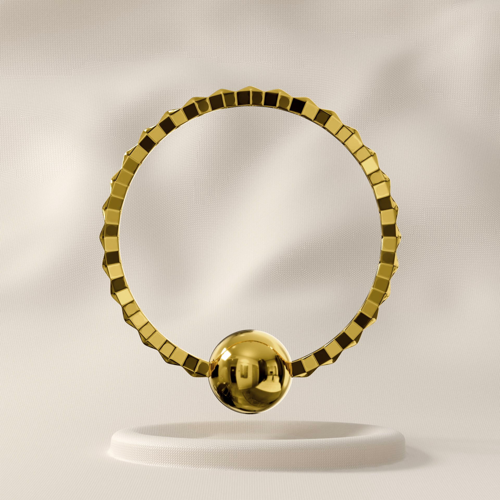 Azalea - Sterling Silver Textured Nose Ring