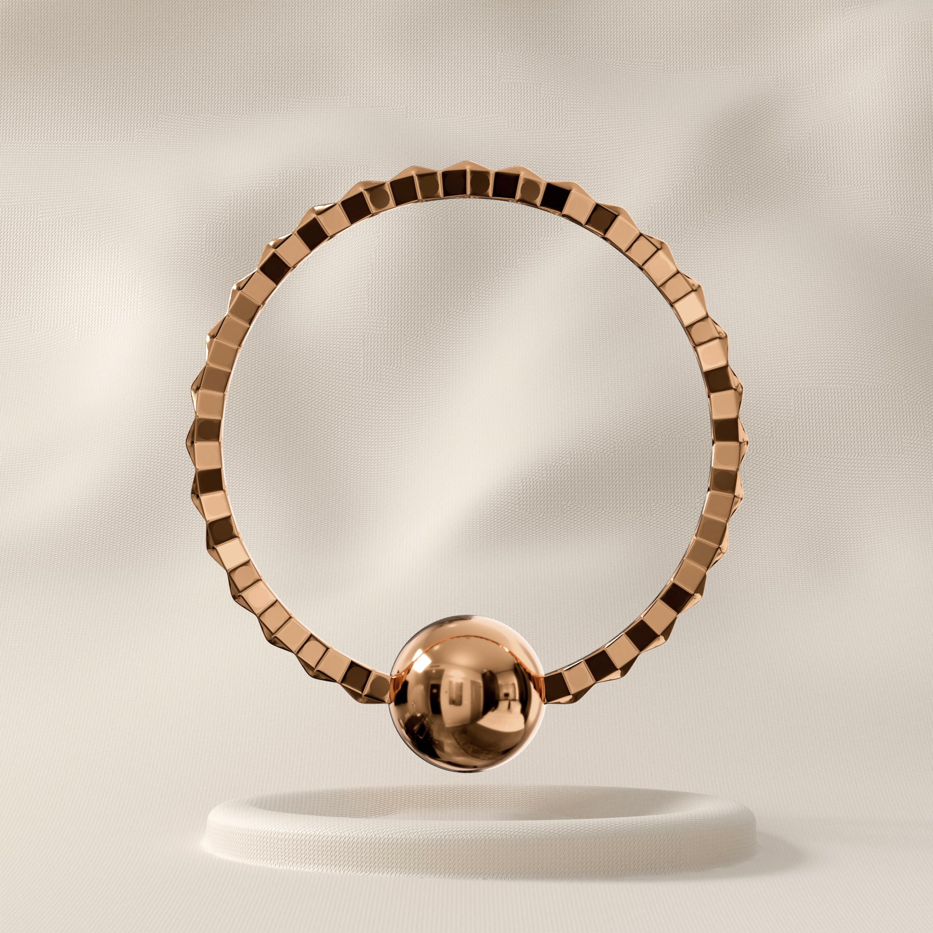 Azalea - Sterling Silver Textured Nose Ring