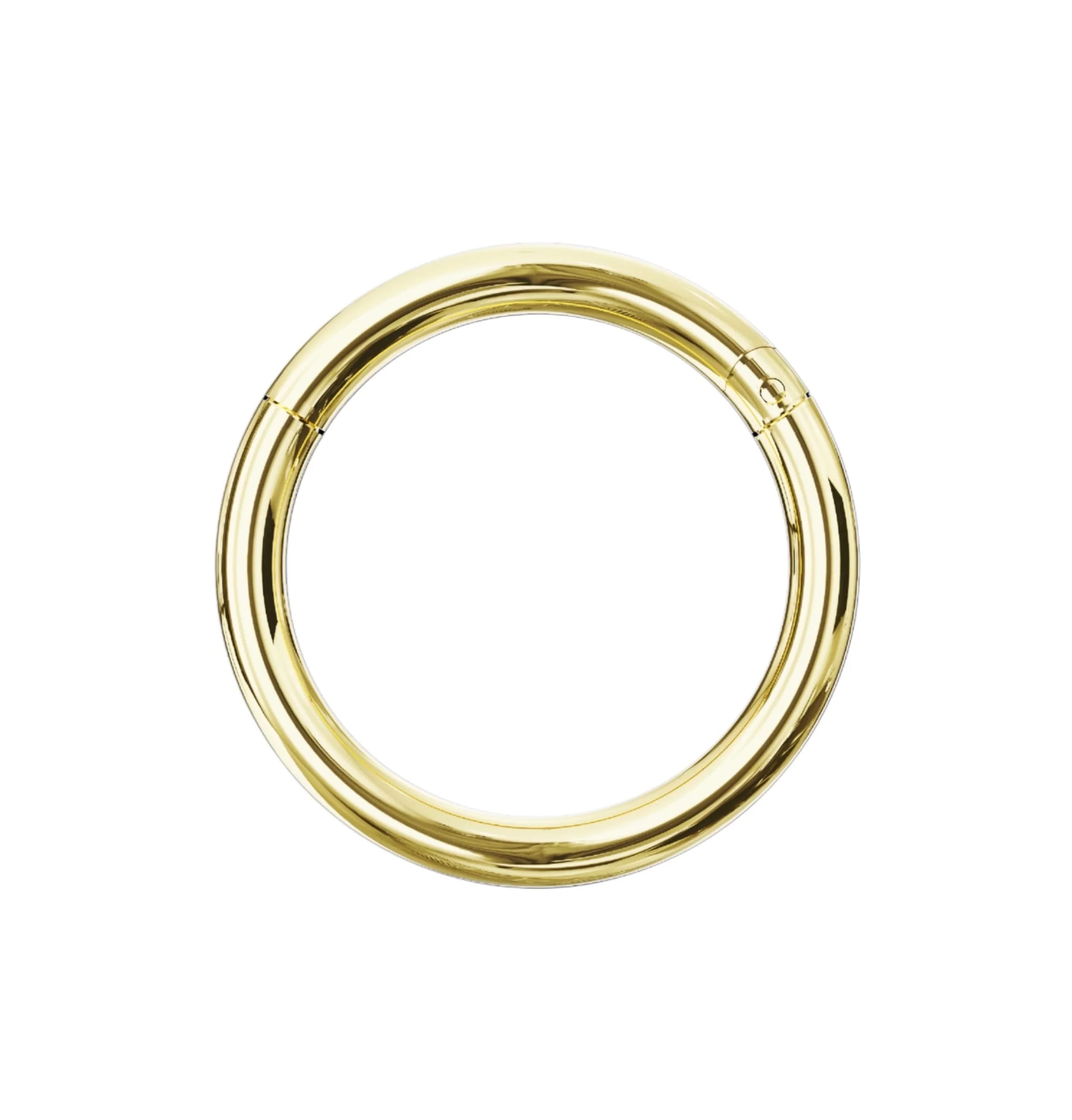 14K Solid Gold Classic Hinged Segment Clicker Ring (Sold as Piece)
