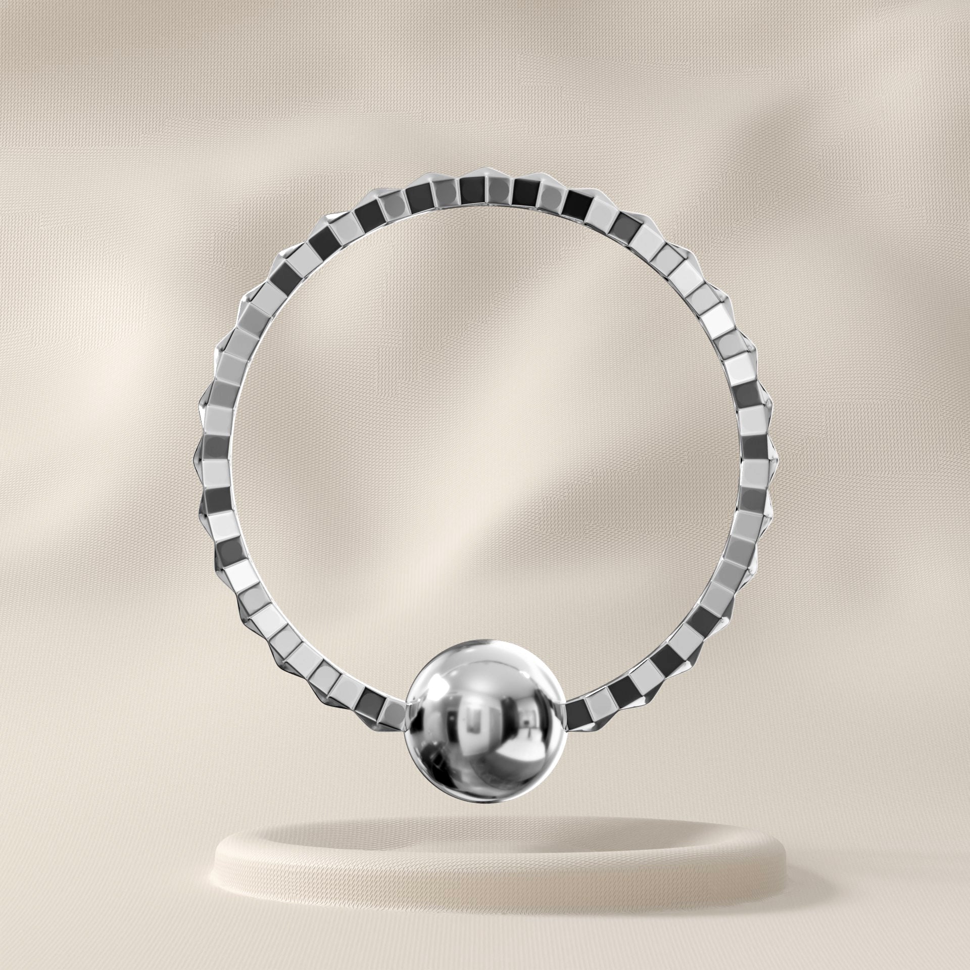 Azalea - Sterling Silver Textured Nose Ring