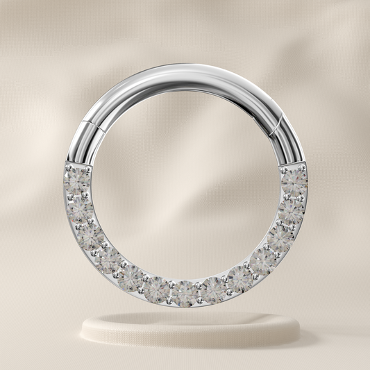 Redwood - Titanium Pavé Crystal Hoop